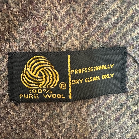 Vintage Andrea York by Farah Women 16 Wool Blazer Herringbone Academia Brown Gra - Picture 10 of 12